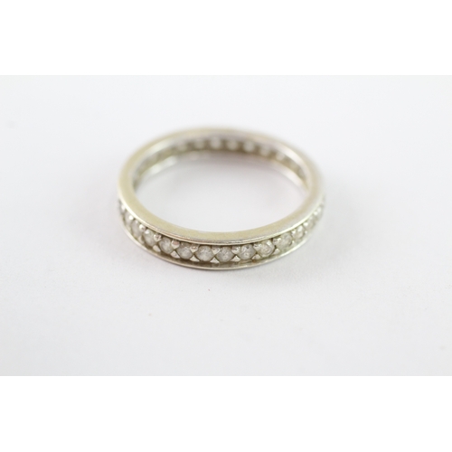38 - 9ct gold diamond full eternity ring (2.8g) Size P