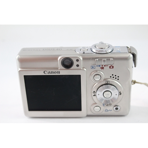 Canon IXUS 40 Digital Compact Camera Tested Working w/ Canon 3x Zoom Lens