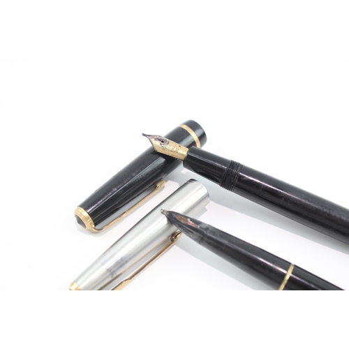 5 x Vintage Fountain Pens 14ct Gold Nibs Inc Parker, Conway Stewart Etc