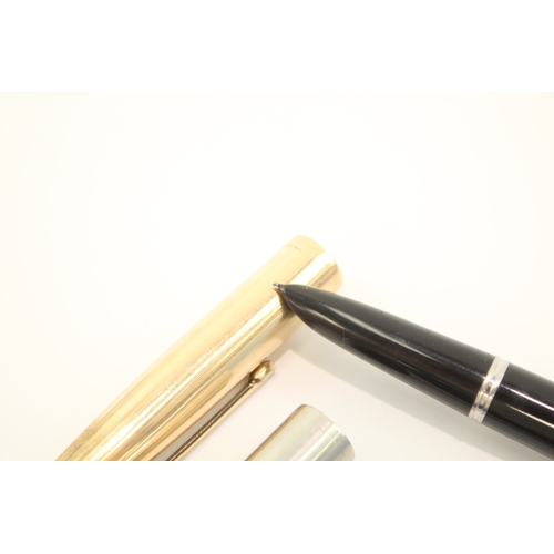 3 x Vintage Parker 51 Fountain Pens w/ 14ct Nibs WRITING Inc Gold ...