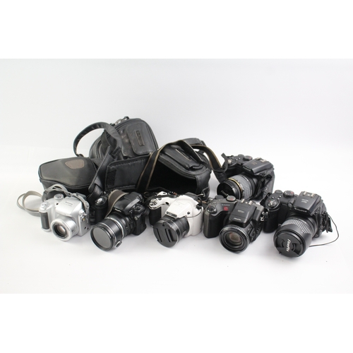 Assorted Fujifilm Digital Bridge Cameras Job Lot w/ Some Cases & Lens ...