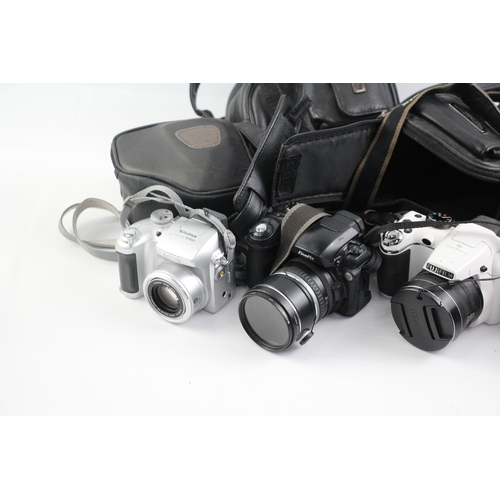Assorted Fujifilm Digital Bridge Cameras Job Lot w/ Some Cases & Lens ...