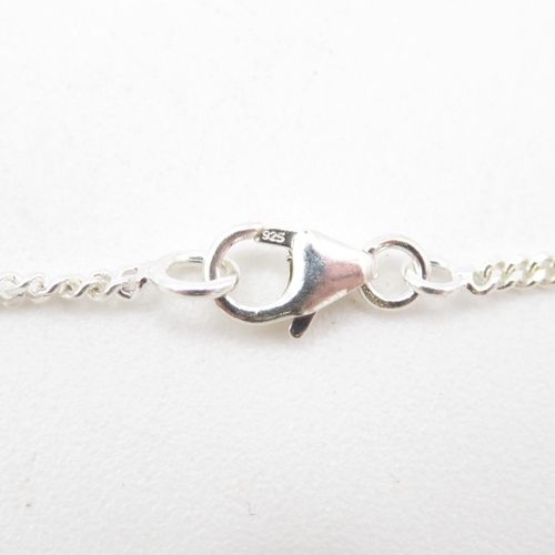 120 - Sterling Silver 925 Evil Eye Pendant and Chain (5.1g)