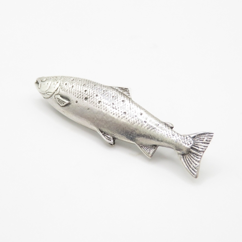 124 - Sterling Silver 925 Salmon Brooch (5.8g)