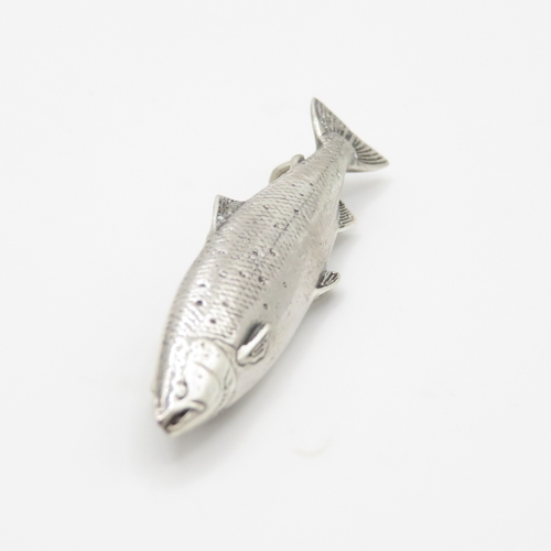 124 - Sterling Silver 925 Salmon Brooch (5.8g)