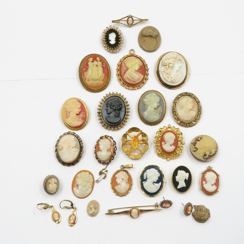 96 - Collection of Cameo jewellery 196g