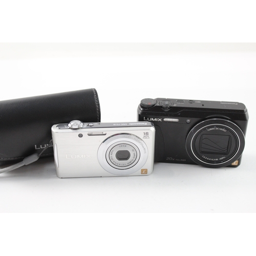 488 - Vintage Panasonic Lumix DMC-ZS35 & DMC-FS18 Digital Compact Cameras