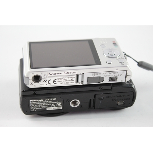 488 - Vintage Panasonic Lumix DMC-ZS35 & DMC-FS18 Digital Compact Cameras