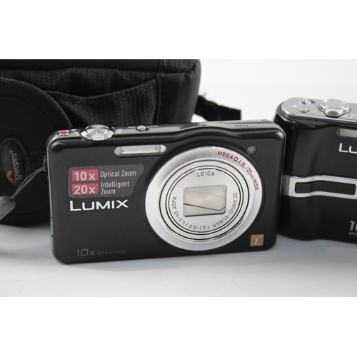 492 - Vintage Panasonic Lumix DMC-TZ3 & DMC-SZ1 Digital Compact Cameras