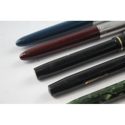 6 x Vintage Fountain Pens Inc 14ct Gold Nibs, Conway Stewart, Parker Etc