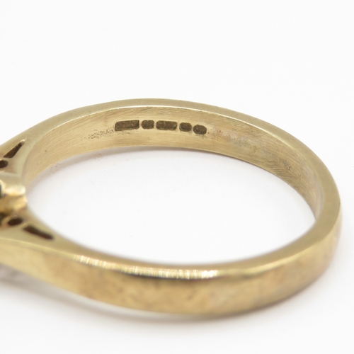 23 - 9ct gold emerald solitaire ring (2.7g) Size N