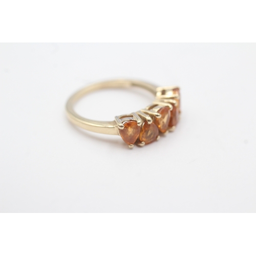 41 - 9ct gold spessartine garnet dress ring (2.7g) Size K