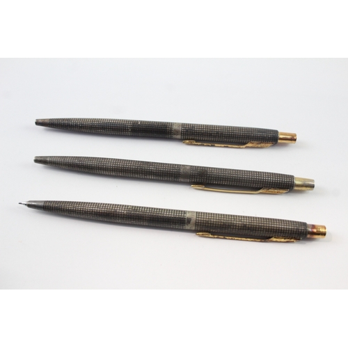 3 x Vintage Parker .925 Sterling Silver Ballpoints & Pencil 45g