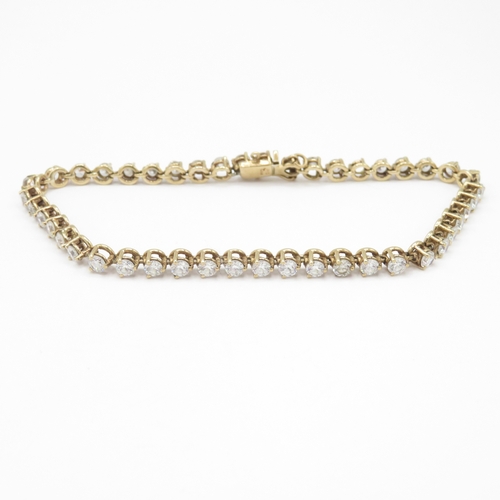245 - 9ct gold white gemstone tennis bracelet - as seen (8.7g)