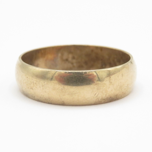 4 - 9ct gold wedding band (4.5g) Size T 1/2