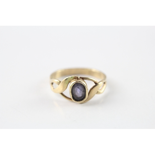 13 - 9ct gold iolite dress ring (2.5g) Size Q