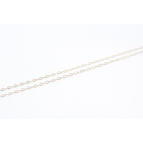 292 - 9ct gold smoky quartz pendant necklace (6.8g)