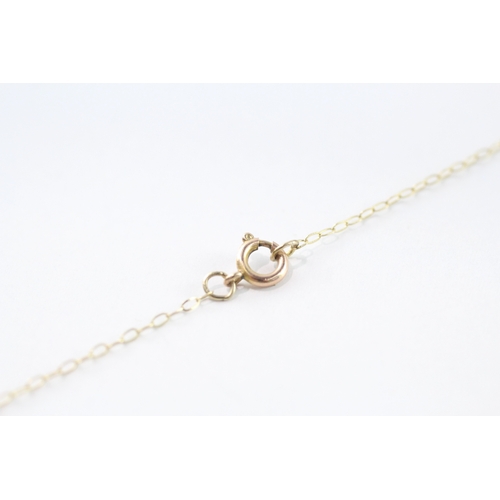 292 - 9ct gold smoky quartz pendant necklace (6.8g)