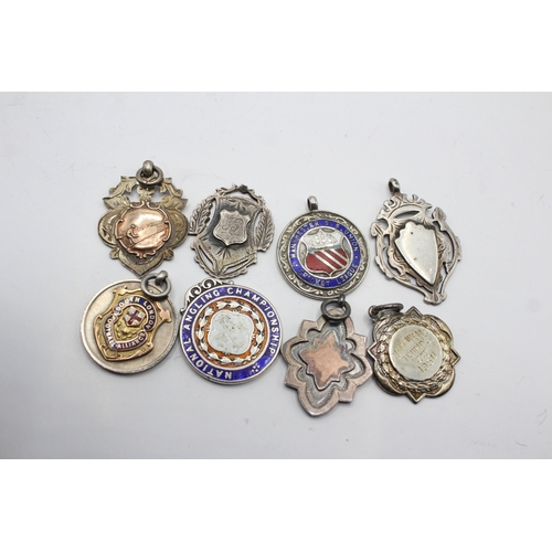 403 - 8 x .925 Sterling Silver Fobs / Medallions 75g
