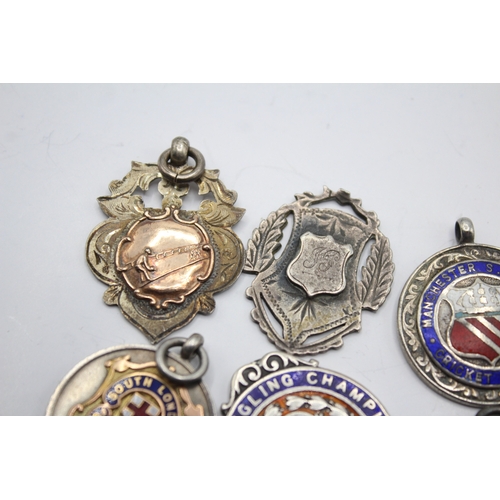 403 - 8 x .925 Sterling Silver Fobs / Medallions 75g