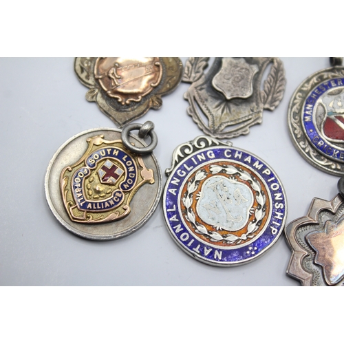 403 - 8 x .925 Sterling Silver Fobs / Medallions 75g