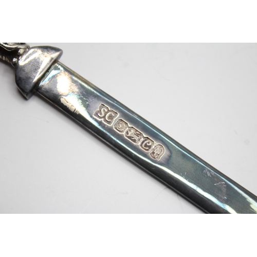 405 - Vintage .925 Sterling Silver Novelty Knight Finale Letter Opener 67g