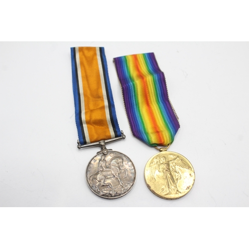 414 - WW1 Medal Pair Named- 84945 Pte W.W Gooch M.G.C