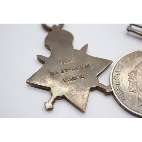 427 - WW1 1914-15 Star Trio Named- 12533 Pte S. Whitehead Essex Regt