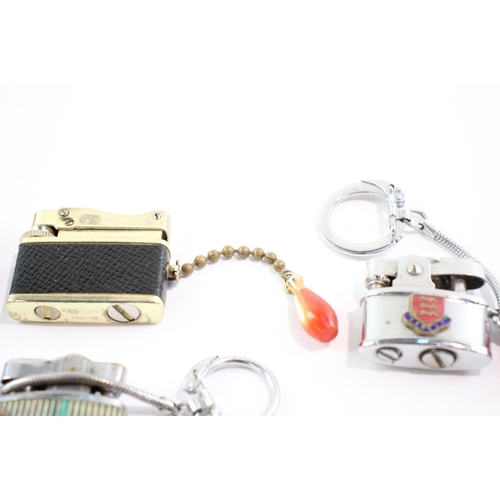 447 - Pocket Lighters Miniature Collection Inc Engraved Leather Ribbed Job Lot