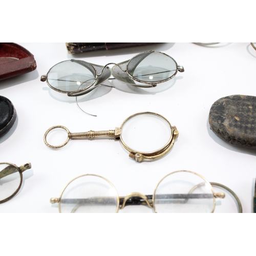 459 - Spectacles & Eyewear Antique / Vintage Inc Pince-Nez, Plated Etc Job Lot