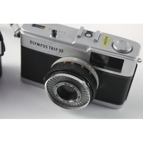 480 - Compact Point & Shoot Film Cameras Inc Olympus XA & Olympus Trip 35 x2