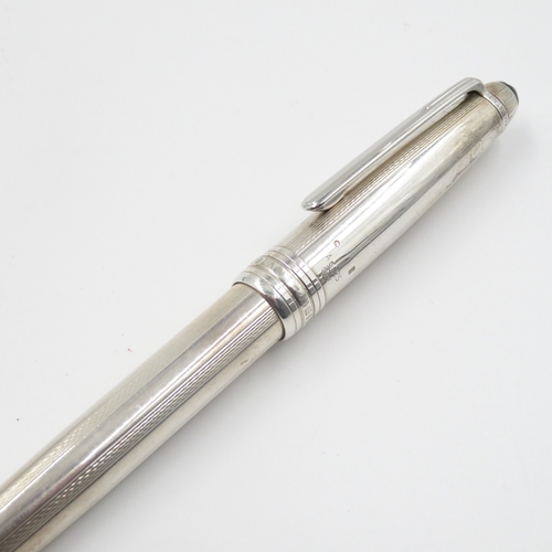 565 - Montblanc Meisterstuck .925 Sterling Silver Cased Fountain Pen & Rollerball 81g