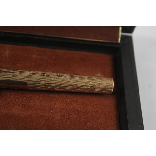 Vintage Parker 105 Gold Plated Fountain Pen w/ 14ct Gold Nib WRITING Boxed