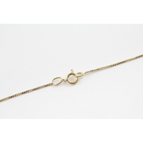 56 - 9ct gold diamond cross pendant necklace (2.4g)