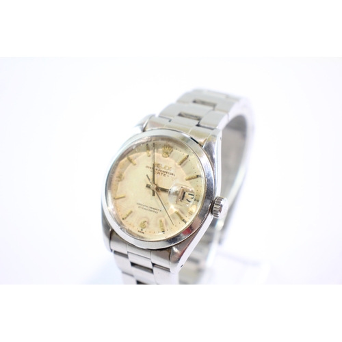 424 - Rolex Oyster Perpetual Date Watch 1500 Automatic Requires Repairs Movement Ticks