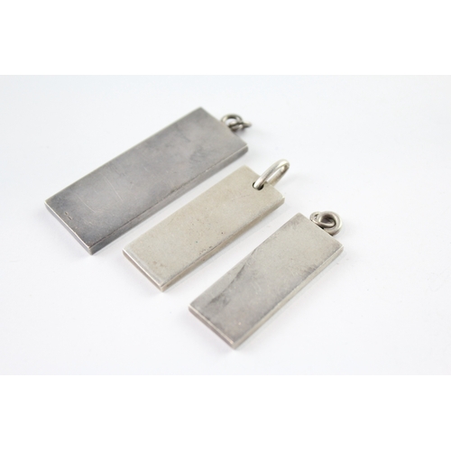 242 - Collection of Sterling Silver Ingot Pendants, Sheffield, Birmingham x 3 (62g)
