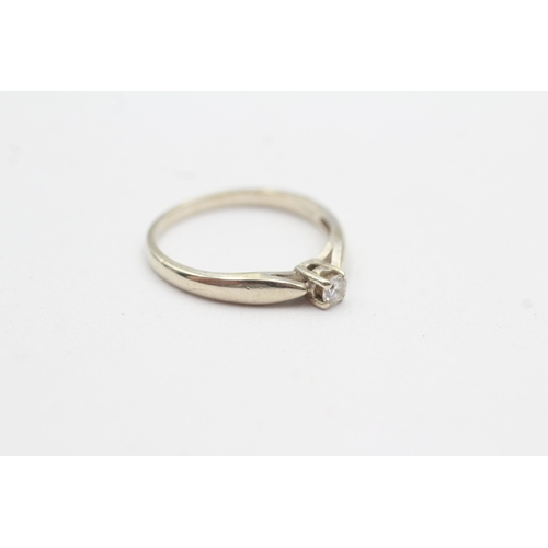 23 - 9ct gold diamond solitaire ring (1.7g) Size K