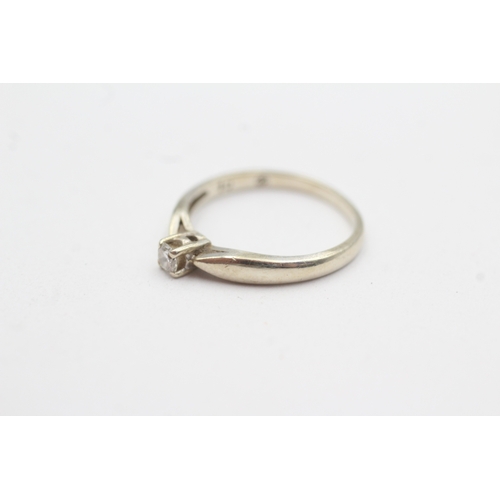 23 - 9ct gold diamond solitaire ring (1.7g) Size K