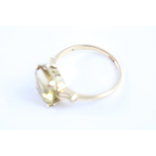 38 - 9ct gold vintage citrine dress ring (2.8g) Size M 1/2