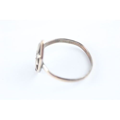 45 - 9ct gold antique split pearl ring (1.5g) Size N