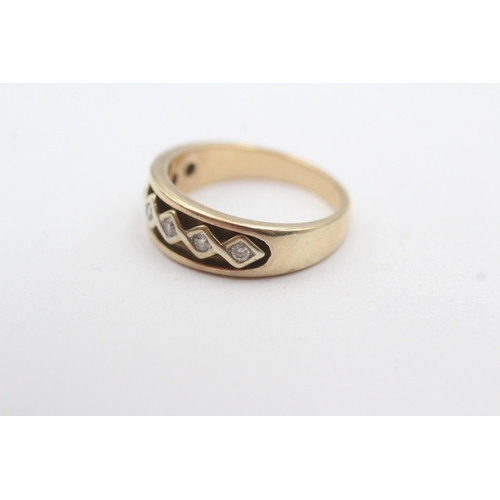 5 - 9ct gold Clogau 'Queen Elizabeth' diamond ring (6g) Size S