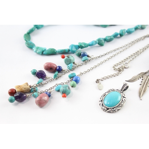 225 - Collection of Sterling Silver Native Jewellery inc. Carolyn Pollack, Maryann & Felix Chavez x 8 (98g... 