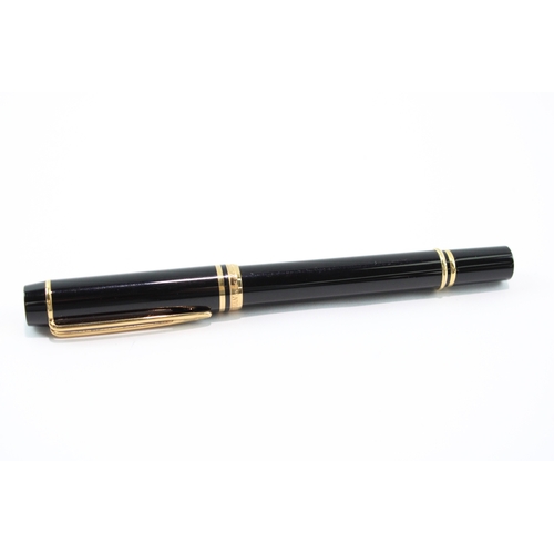 Waterman Ideal Black Lacquer Cased Fountain Pen 18ct Nib WRITING