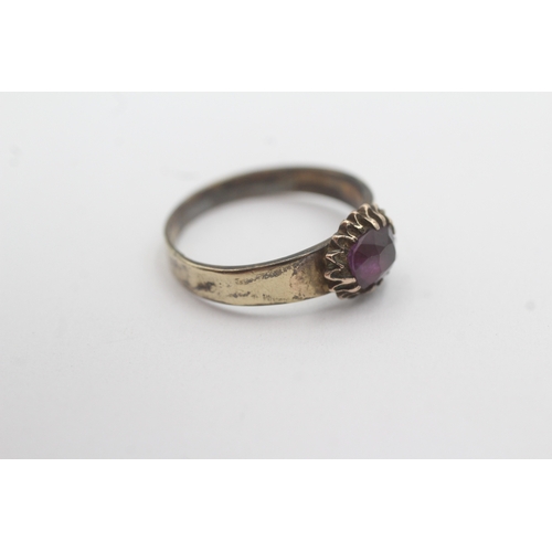 17 - 9ct gold ruby ring as found (1.5g) Size N