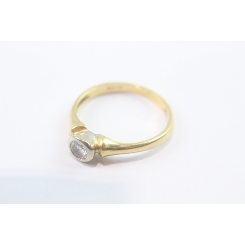 19 - 18ct gold diamond solitaire ring (2.8g) Size N
