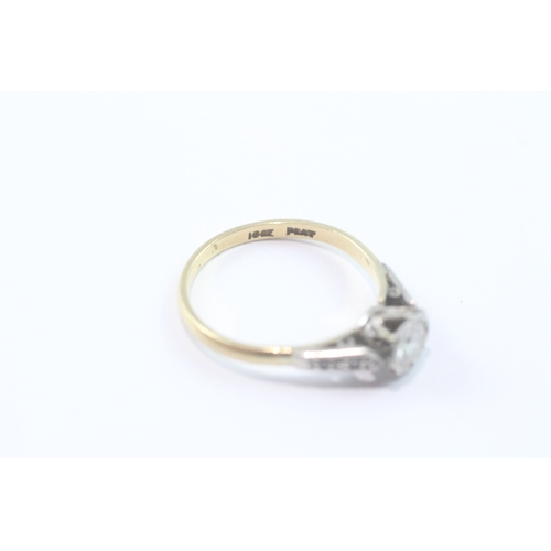 134 - 18ct gold diamond solitaire ring (2.3g) Size O