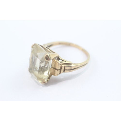 148 - 9ct gold citrine cocktail ring (4.8g) Size N