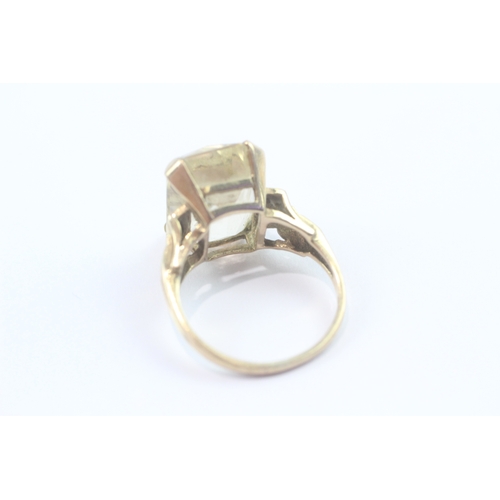 148 - 9ct gold citrine cocktail ring (4.8g) Size N