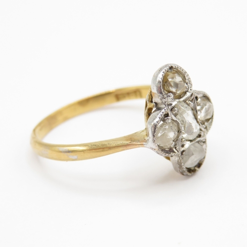 2 - Antique 18ct gold natural cut diamond ring  (2.57g) Size L