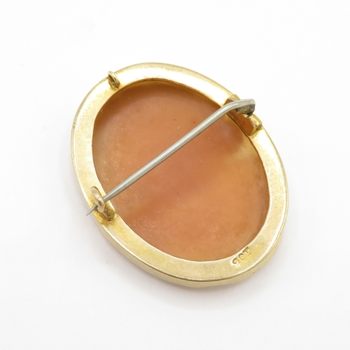 25 - 9ct gold cameo brooch (4.7g)
